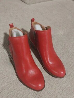 Lucky Brand Red Anckle Boots